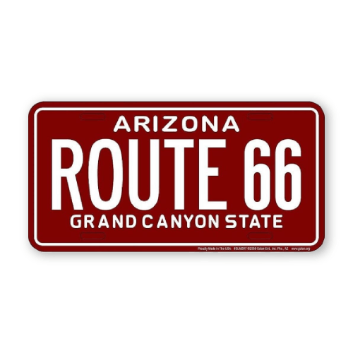 Route 66 Merch & Memorabilia - License Plate, Kingman, AZ