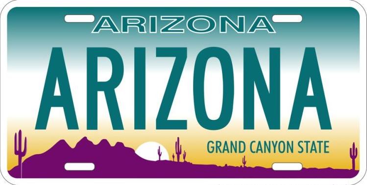 Arizona License Plate