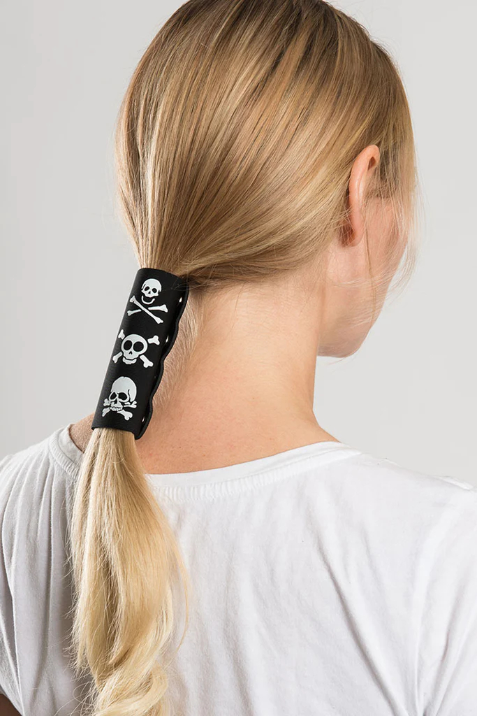 Skull Faces Neoprene Pony Tail Holder