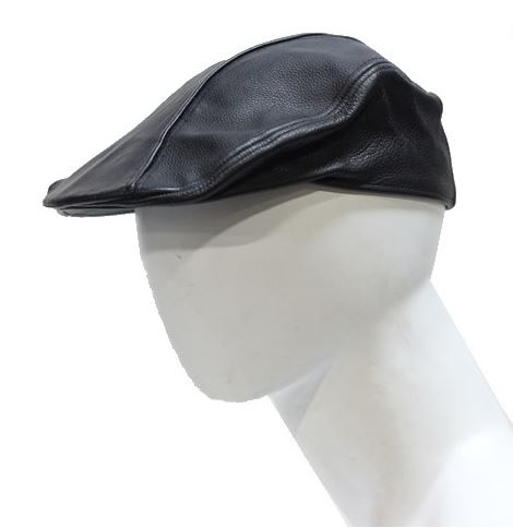 Leather Cap With Chopper Emblem side