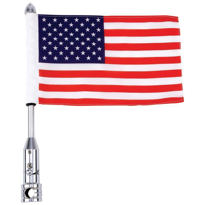 Diamond Plate™ Motorcycle Flagpole Mount  Rebel Flag