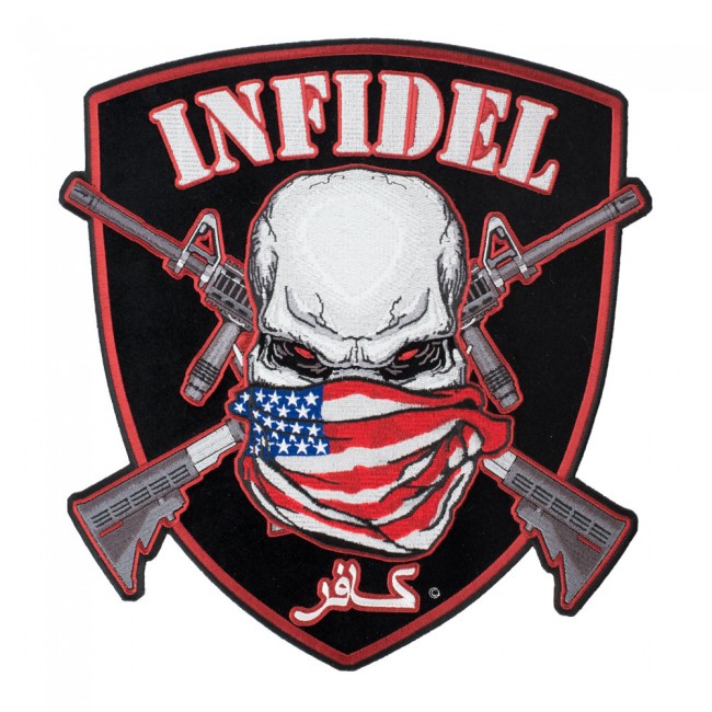 American Infidel Skull and Shield Patch