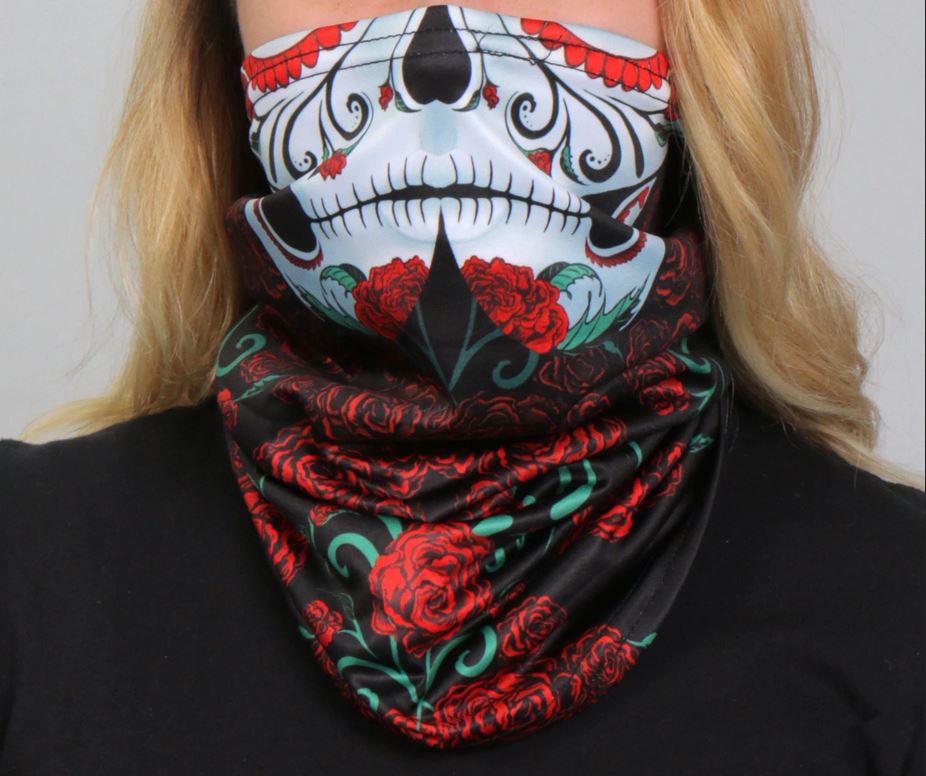 Sugar Skull Neck Gaiter Mask