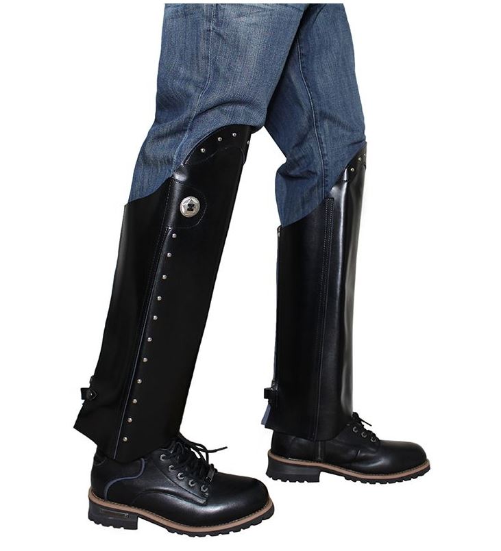 Half Chaps with Zipper and Studs