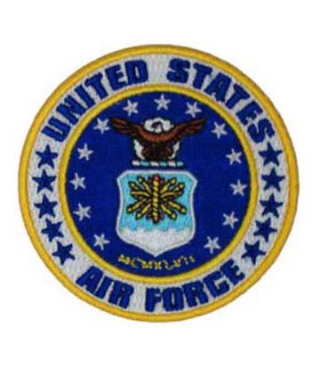 Air Force White Seal & Stars Patch