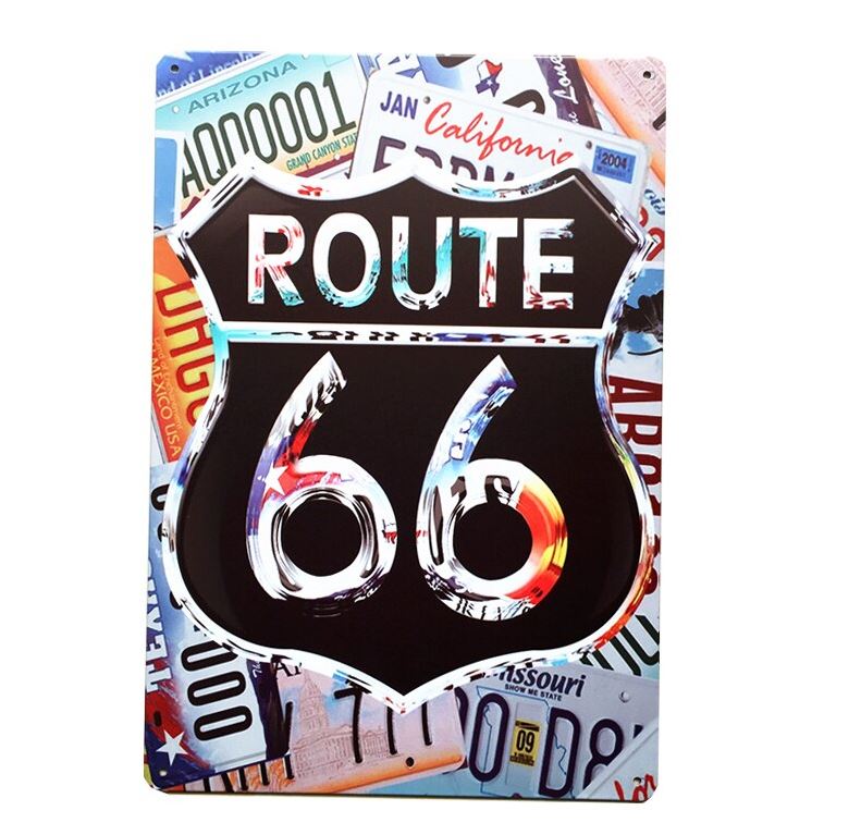 Route 66 Metal Signs Route 66 License Plates