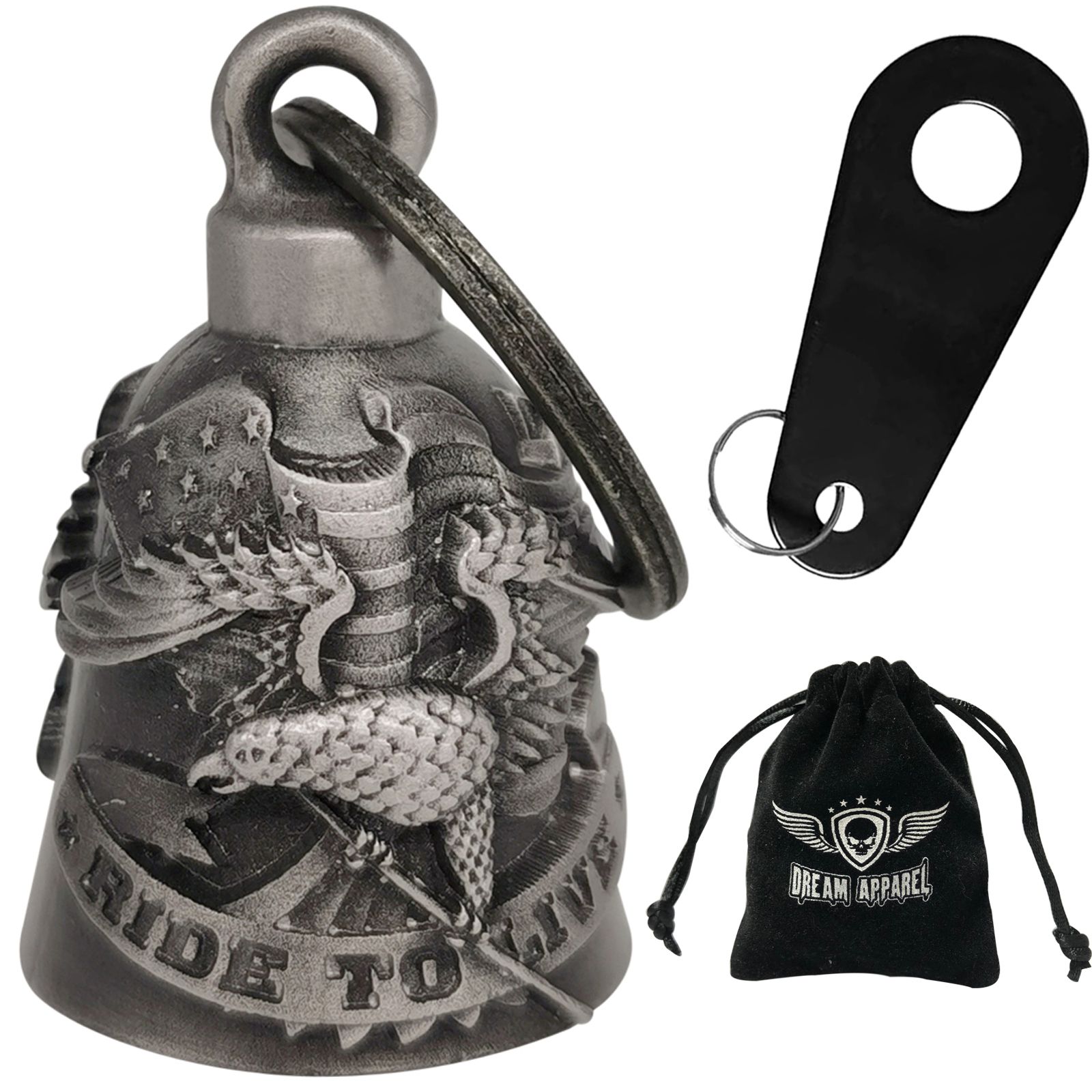 Live to Ride with Eagle Motorcycle Bell
