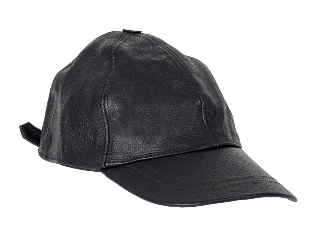 Biker Leather Baseball Cap right