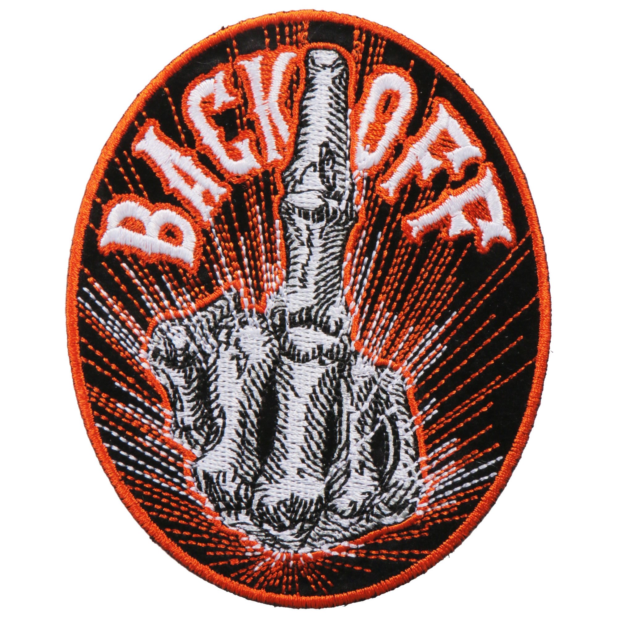 Back Off Middle Finger Patch large