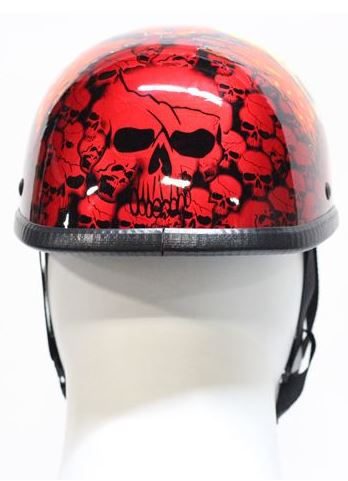 Orange Eagle Boneyard Motorcycle Helmet