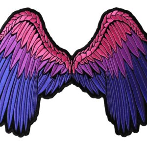 Angel Wings Patch in Pink and Purple Small