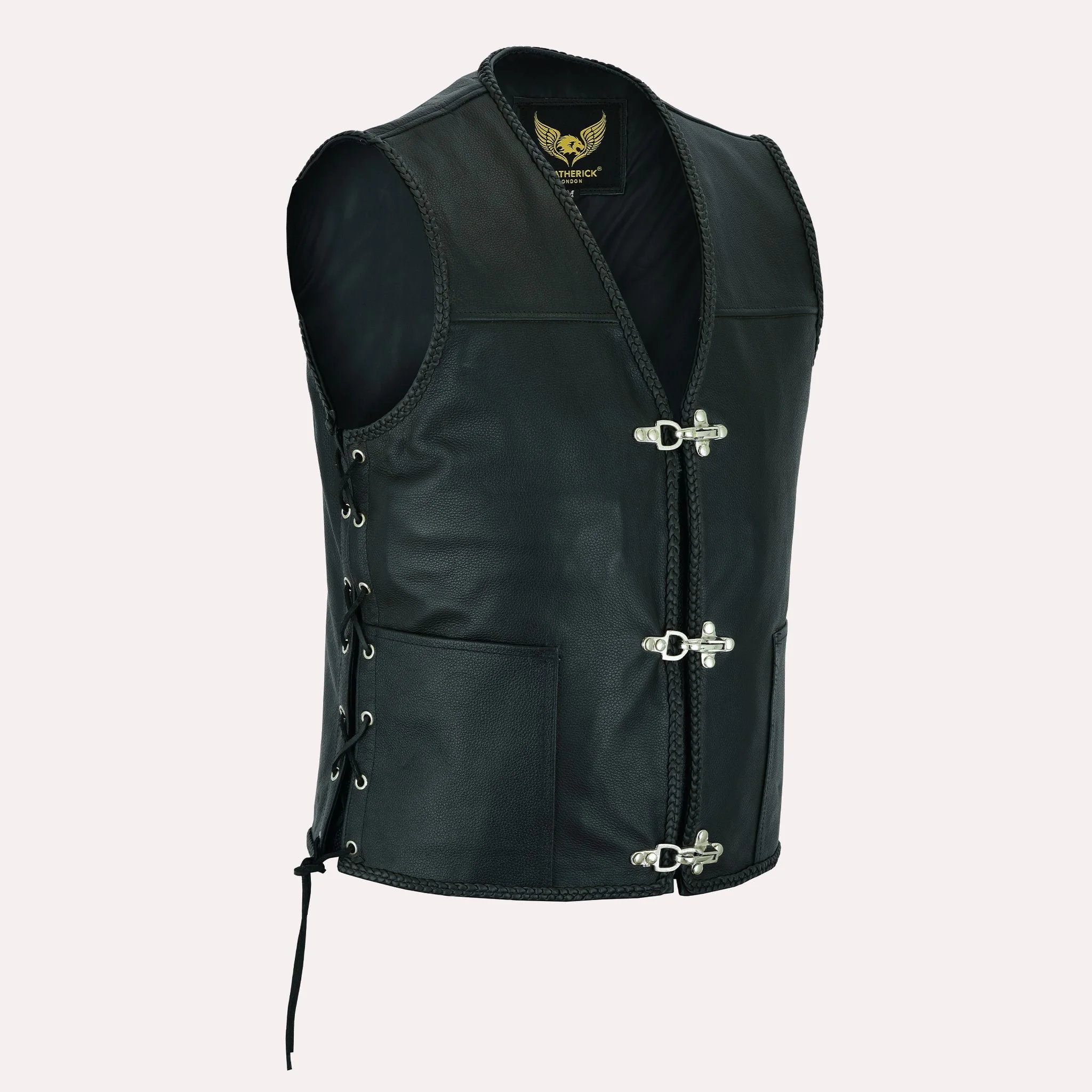 Leatherick of London Fishhook Side Lace Vest