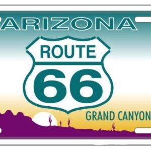 Arizona Route 66 Shield License Plate