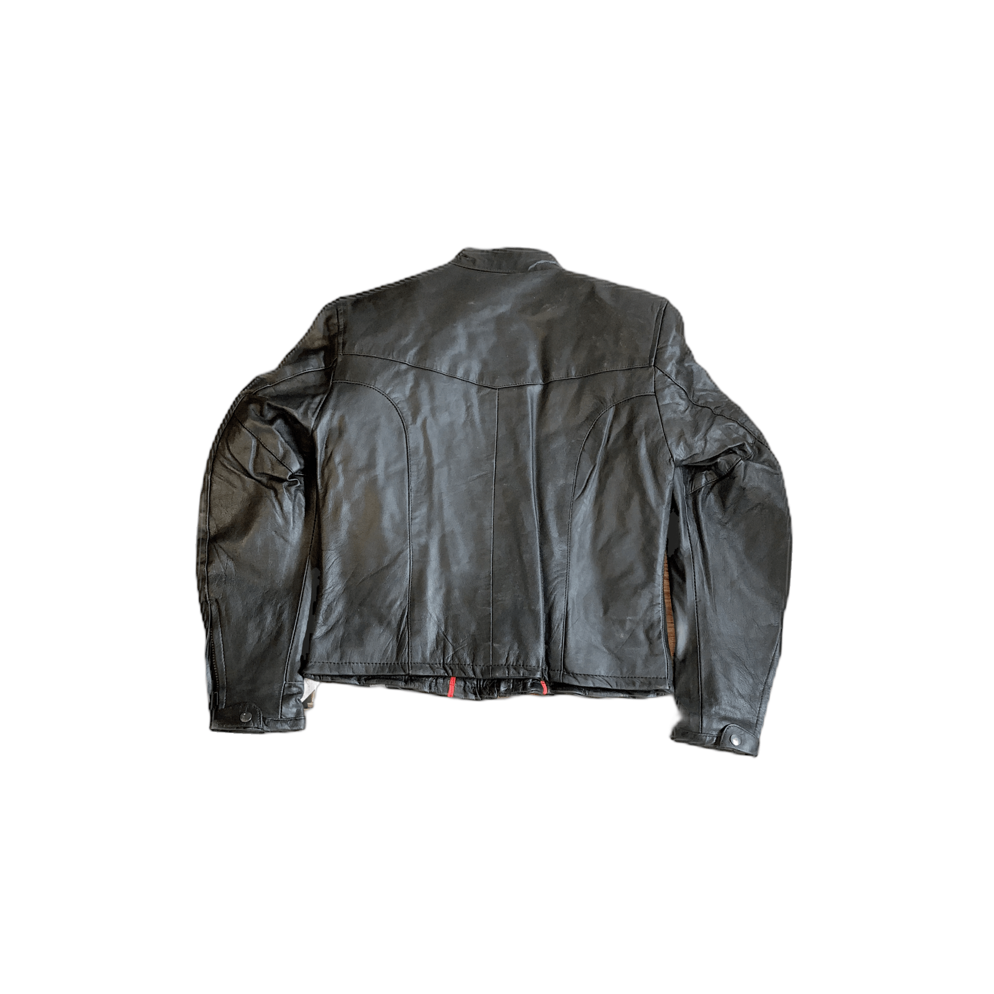 Ladies Leather Jacket with Gray Stripe