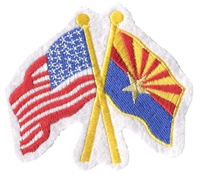 USA and Arizona Crossed Flags Patch