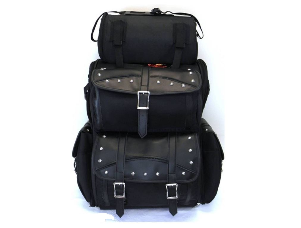 Extra Large Studded 2-Piece Travel Bag/Back Pack