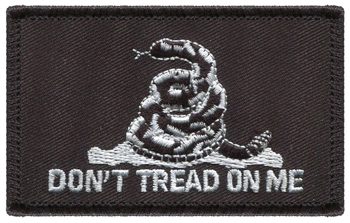 DON'T TREAD ON ME Gadsden Flag Black Patch