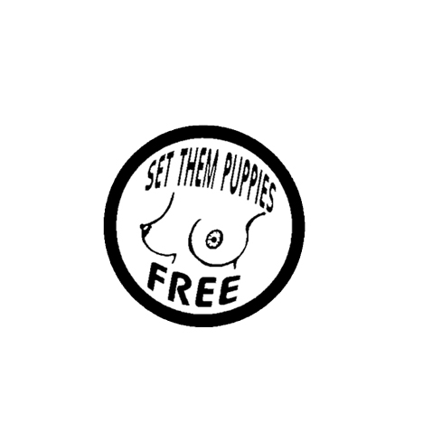 Set Them Puppies Free Helmet Sticker 