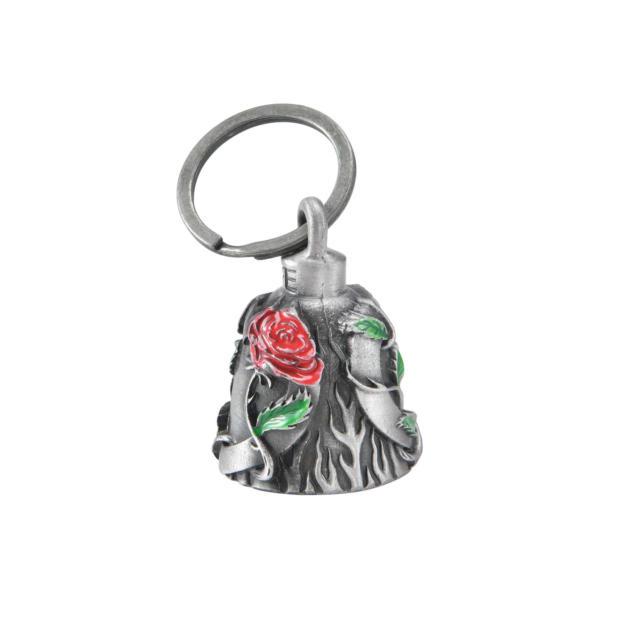 Heart with Red Rose Vine Motorcycle Bell