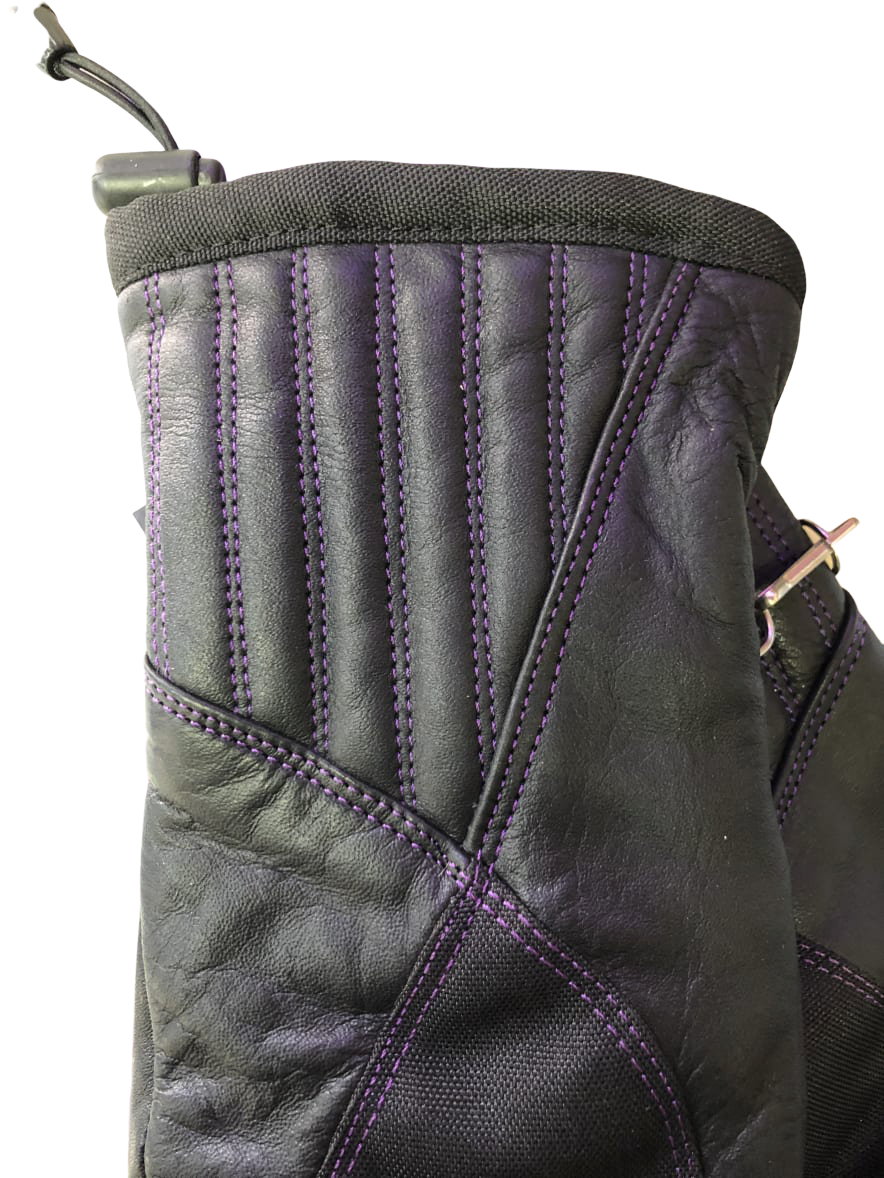 Women's Purple Stitched Gloves