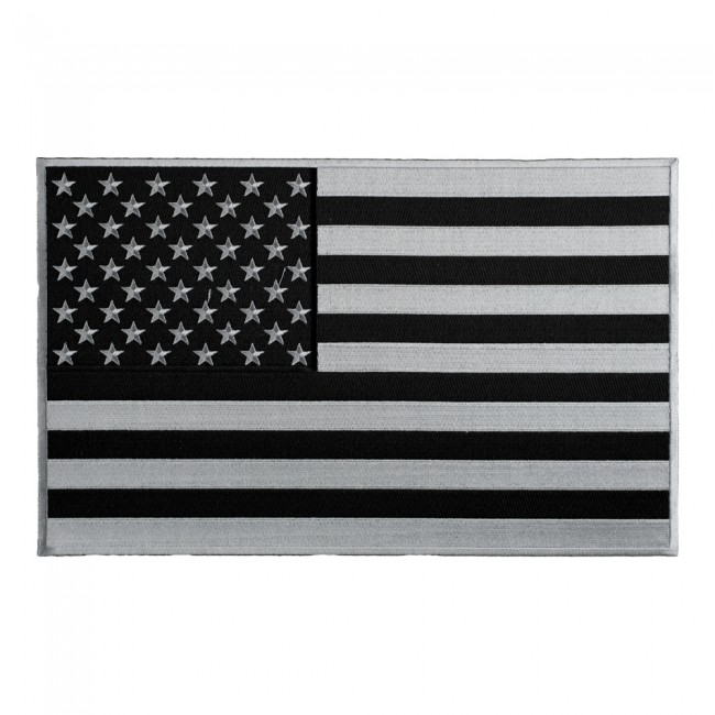 American Flag Grey Subdued Patch XL