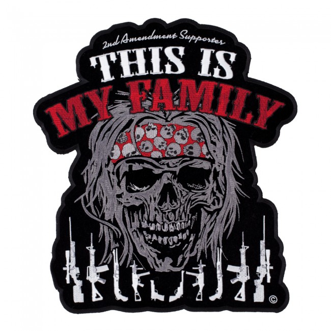 This Is My Family Guns & Skull Patch