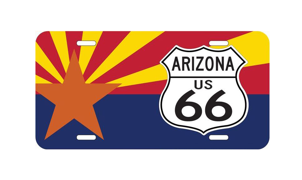 Route 66 Arizona License Plate