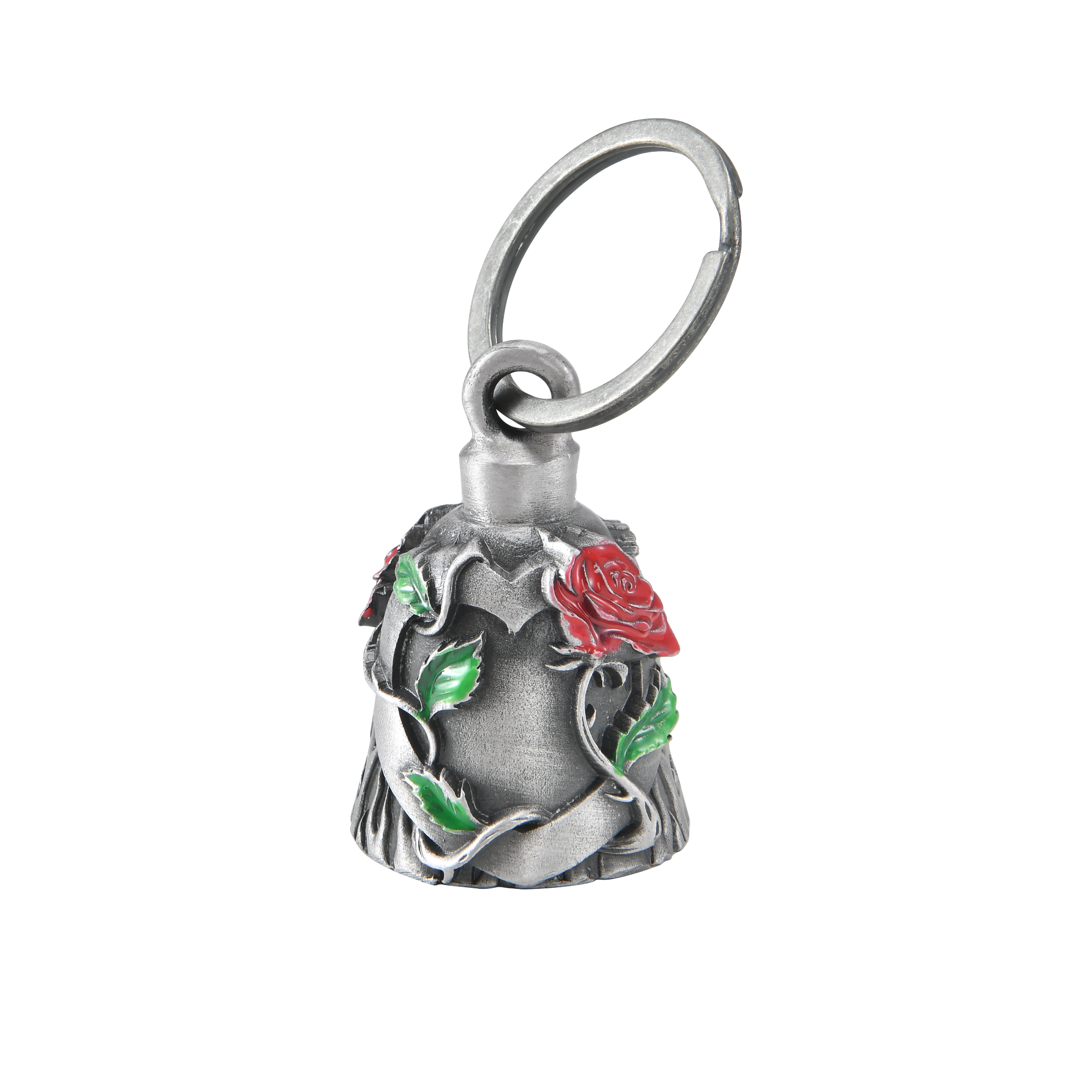 Heart with Red Rose Vine Motorcycle Bell