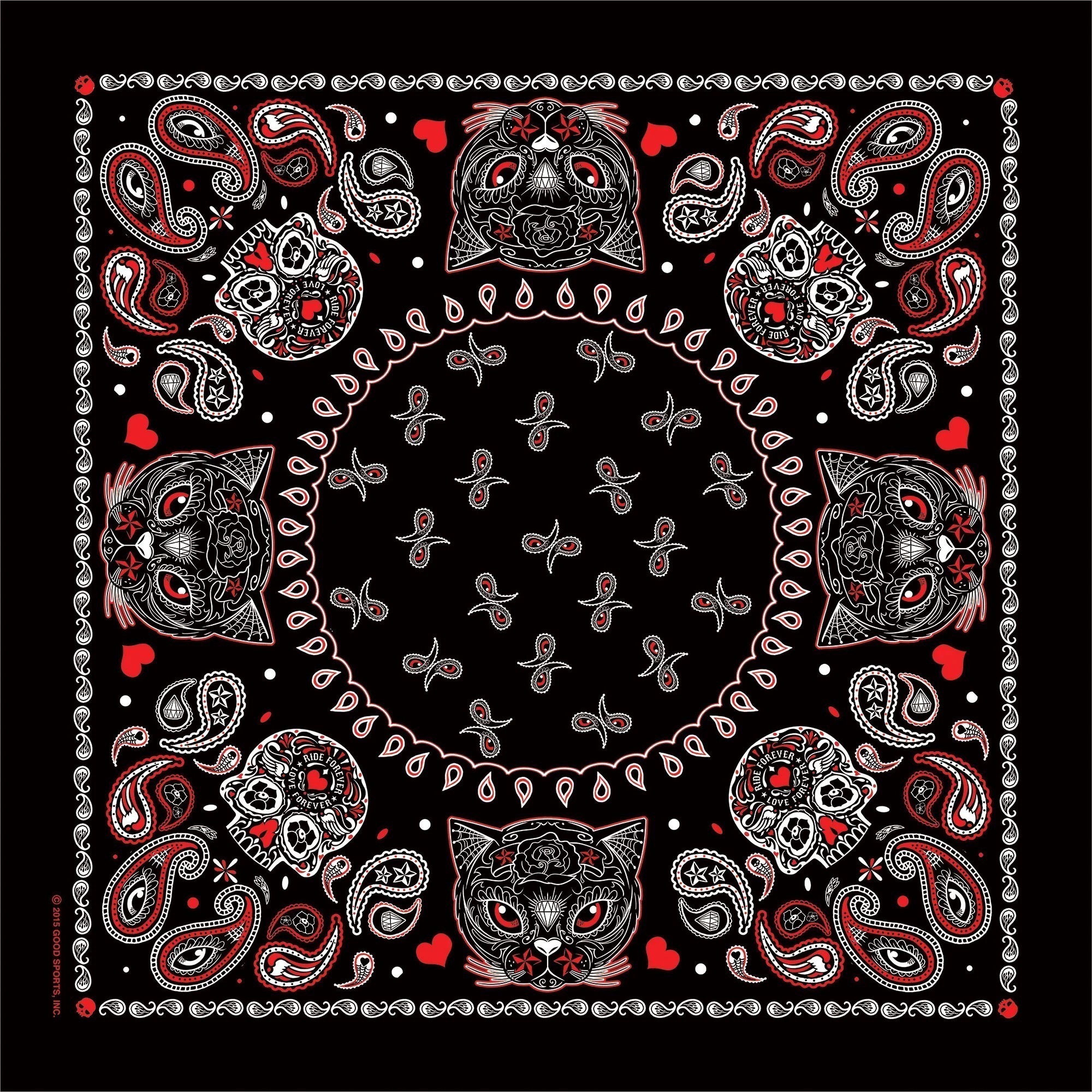 Sugar Skull and Sugar Cat Bandana