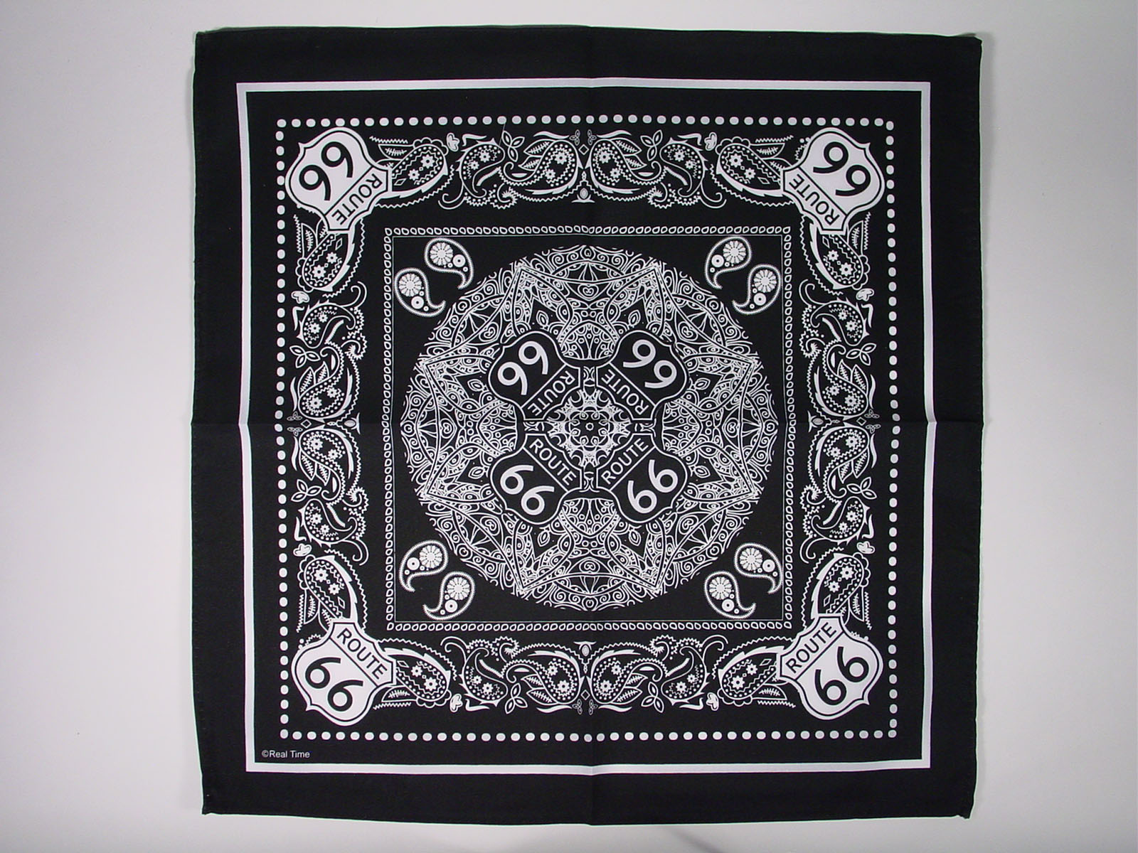 Route 66 Black Bandana