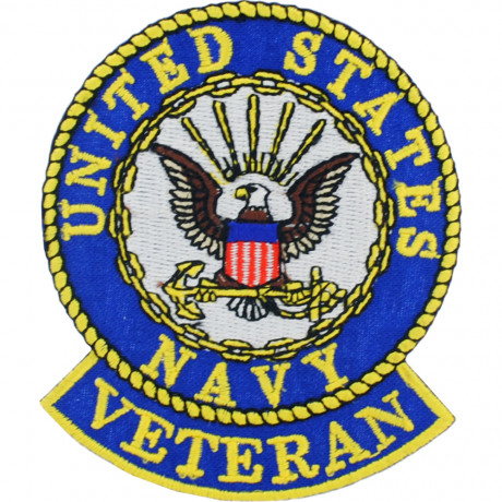 US Navy Veteran Round Logo Patch
