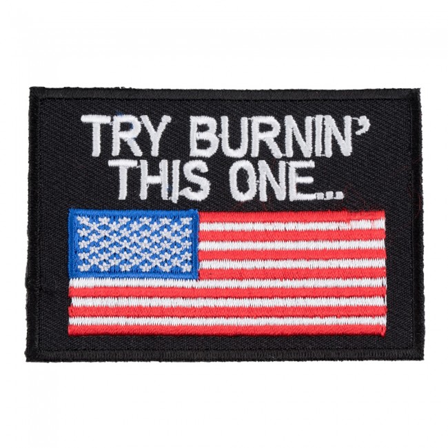 Try Burnin This One American Flag Patch