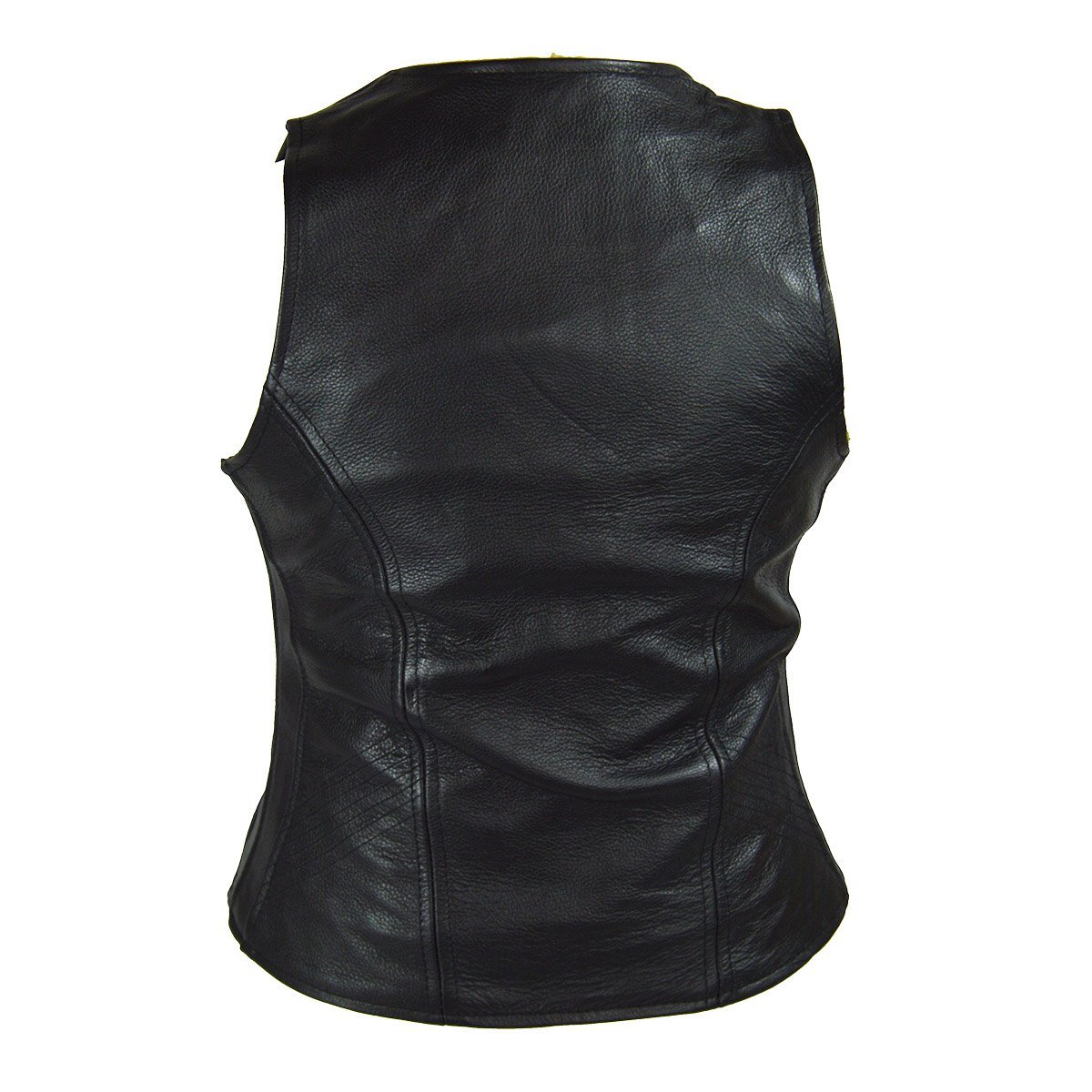 Ladies Plain Side Zipper Vest with Zip Pockets Back