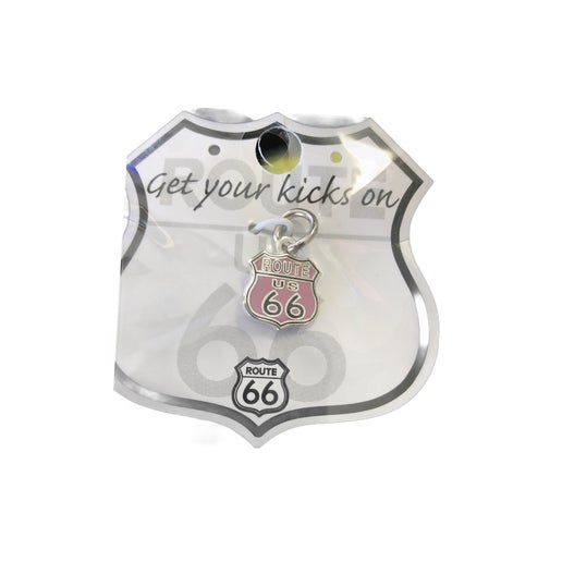 Pink Route 66 Charm