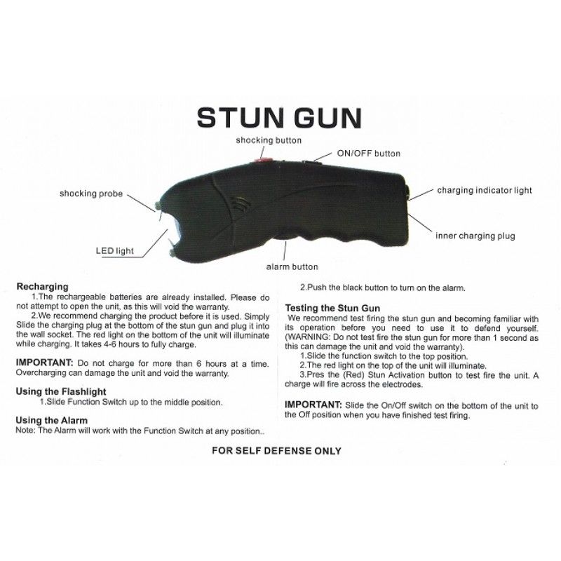 Cyclone Cheetah Stun Gun with Alarm details
