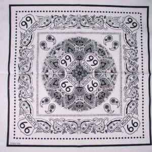 Route 66 White Bandana