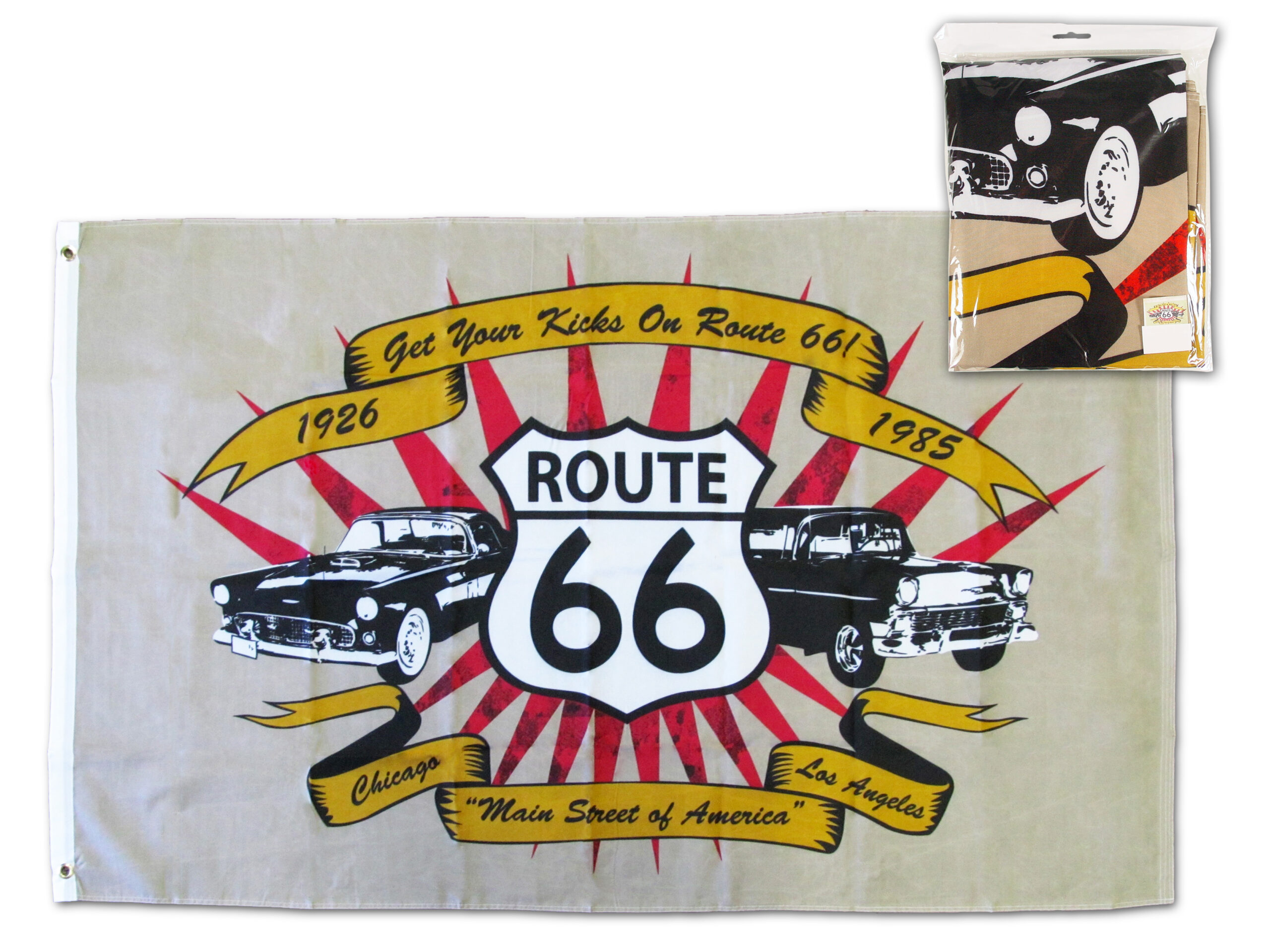 Route 66 Cars Flag