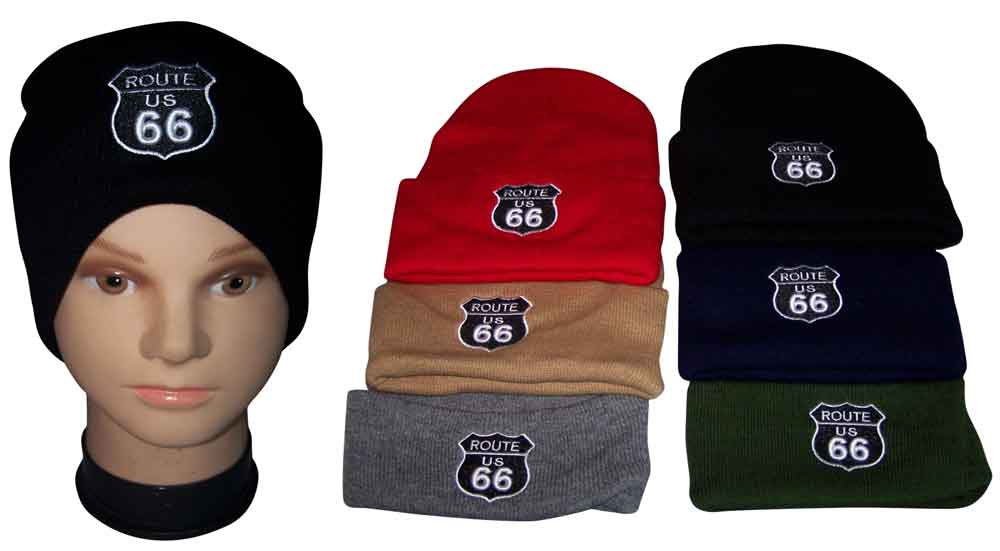 Route 66 Embroidered Beanie