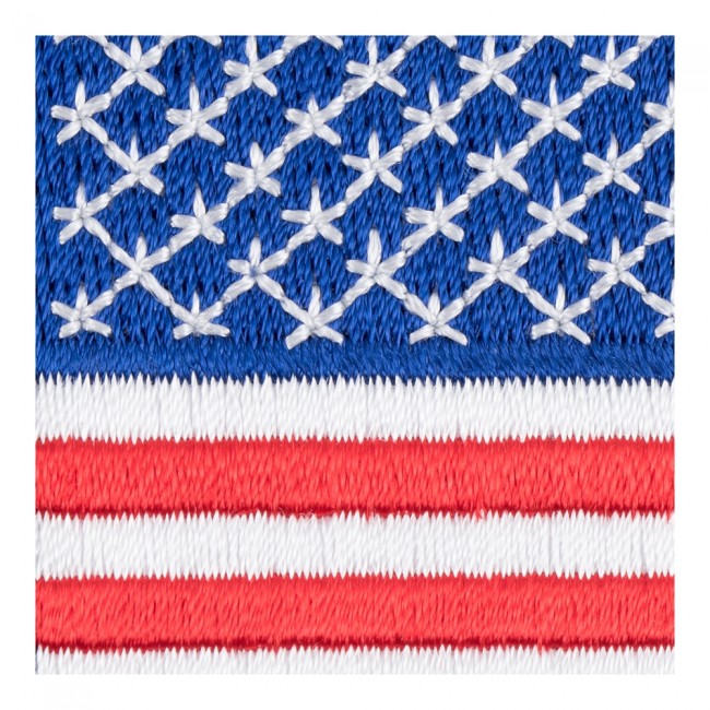 American Flag Black Border Patch