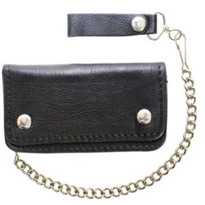 Black Biker Bifold Chain Wallet