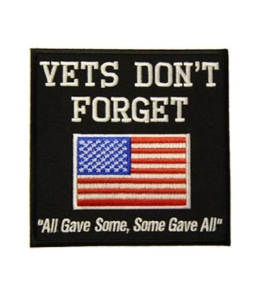 Vets Don't Forget U.S. Flag Patch