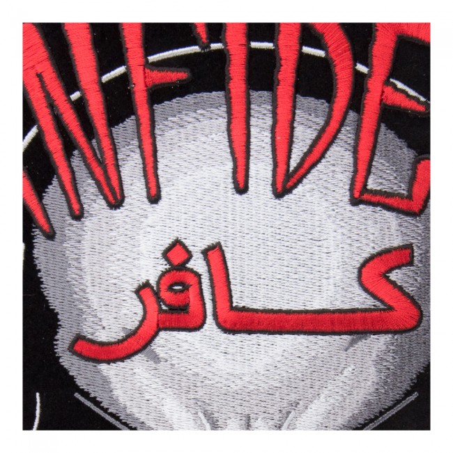 Red Eyed Infidel American Flag Skull Back Patch