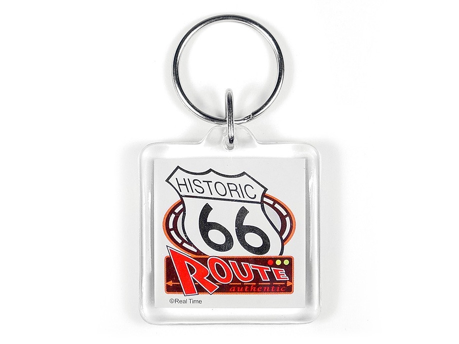 Route 66 Lucite Key Ring