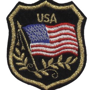 USA Mylar Flag Shield Patch