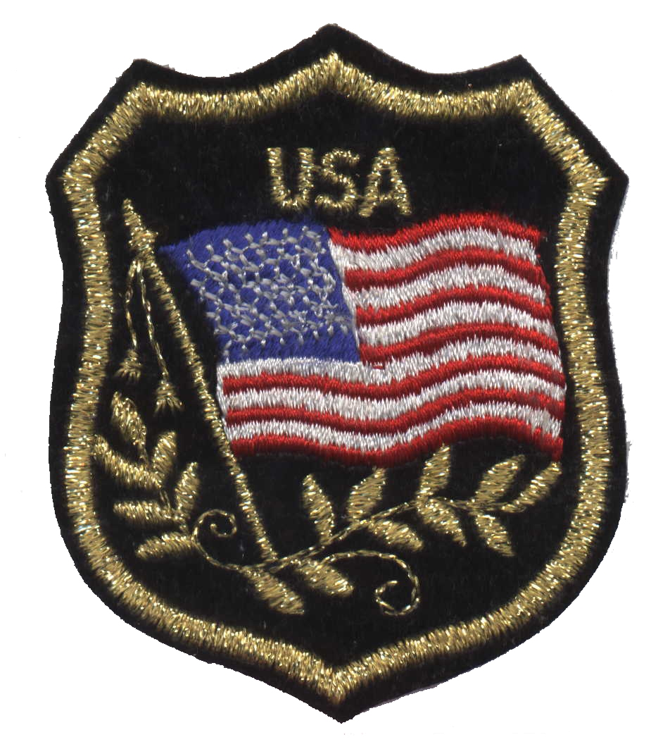 USA Mylar Flag Shield Patch