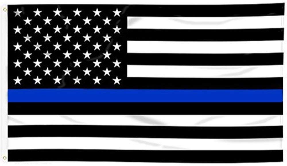 Thin Blue Line American Flag - 3' x 5'