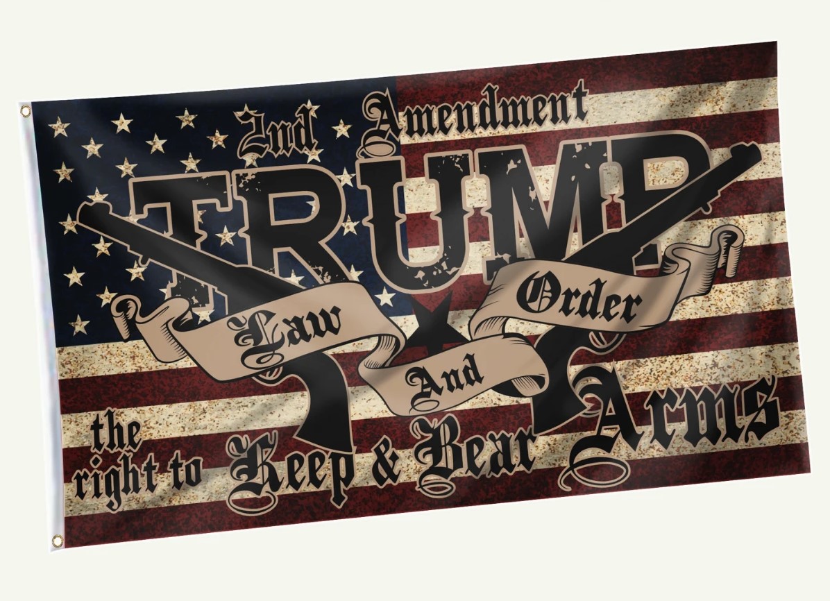 Trump 2nd Amendment Law & Order Flag