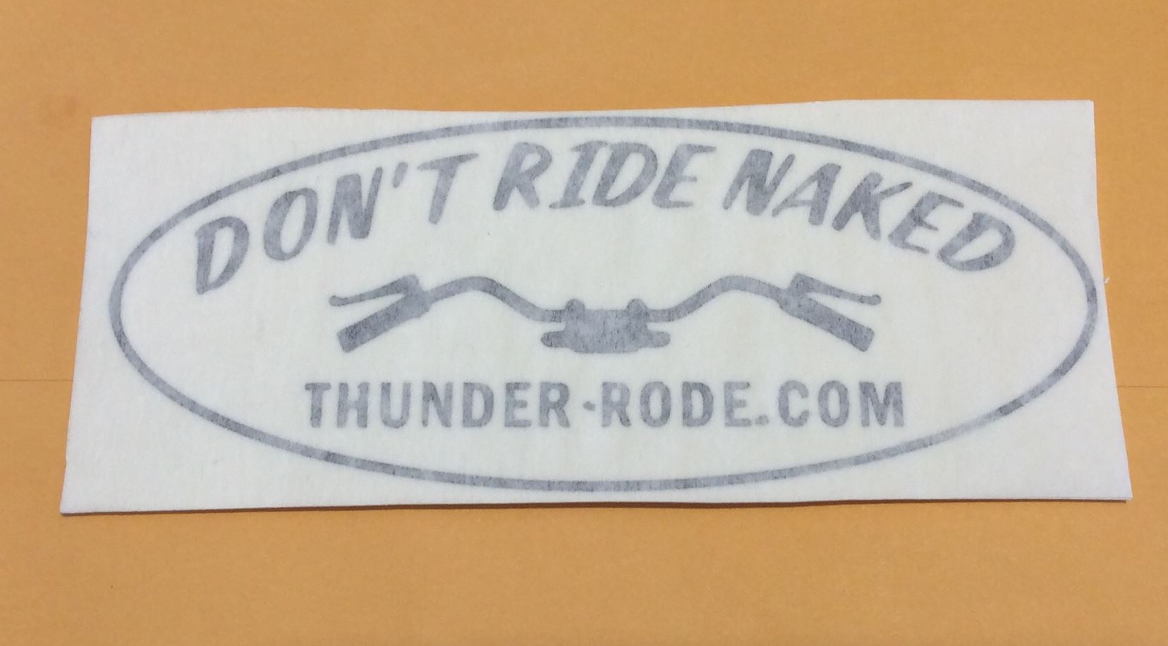 Don't Ride Naked Oval Handlebars Decal