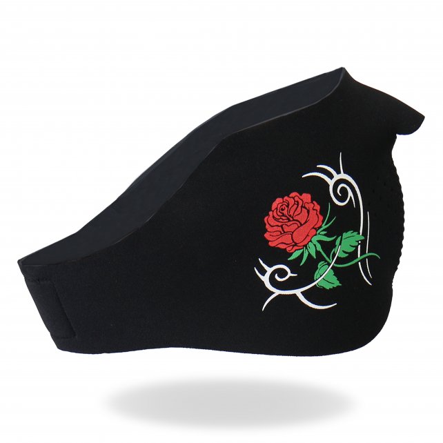 Tribal Rose Neoprene Half Mask