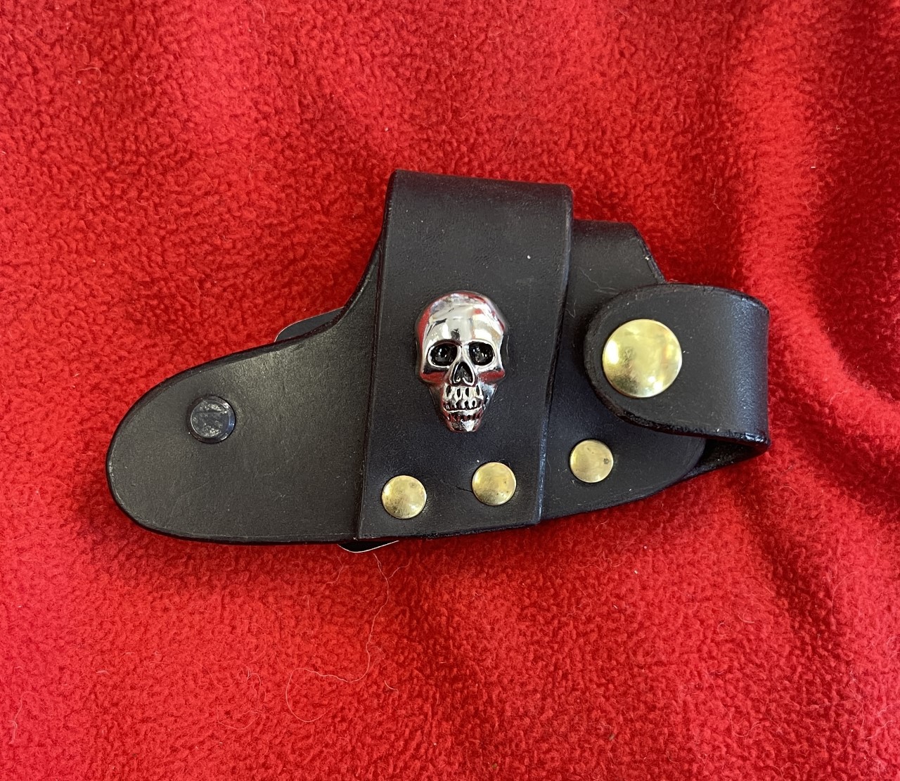 Quick Draw Knife Holster Skull Gold